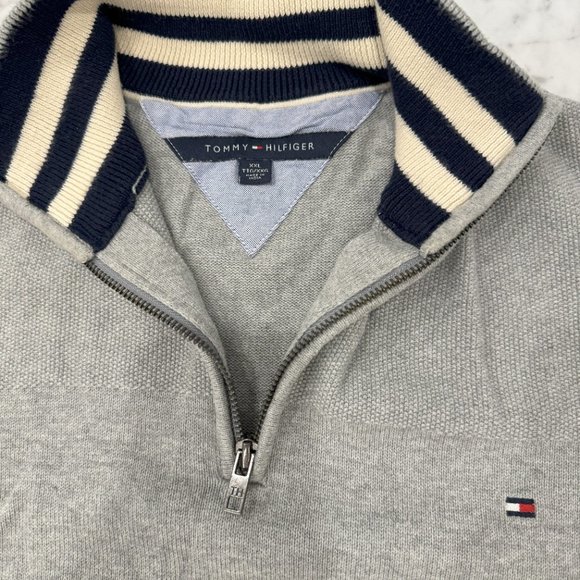 Men's Tommy Hilfiger 1/4 Zip Pullover Sweater - Picture 2 of 2